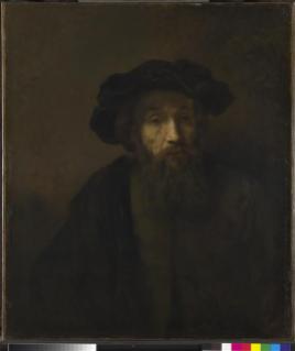 Rembrandt, un homme barbu avec un chapeau - 1950