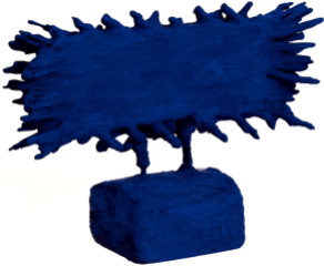Yves KLEIN, piège bleu pour lignes (S14)- 1957. 14 cm