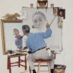 Norman ROCKWELL, triple autoportrait - 1960