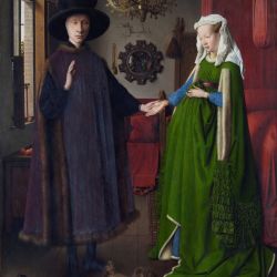 Jan VAN EYCK, les époux Arnolfini - 1434 - peinture à l'huile sur bois 582 x 60 cm) National Gallery à Londres